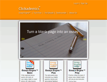 Tablet Screenshot of clickacademics.com